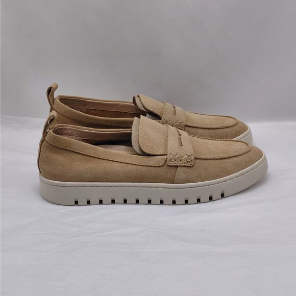 Vionic Uptown Loafers 8.5 Tan Suede Comfort Slip On Shoes Casual Minimalist - Picture 1 of 9